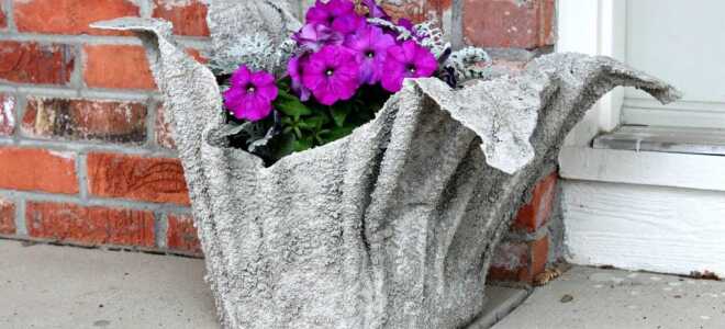Как сделать вазы из бетона (цемента) и тряпки для дачи своими руками — пошаговая инструкция