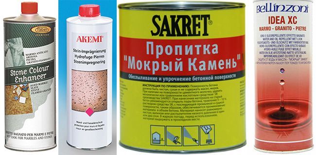 Эти составы создают эффект мокрого камня