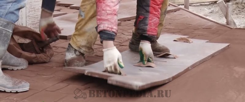 трафарет для бетона